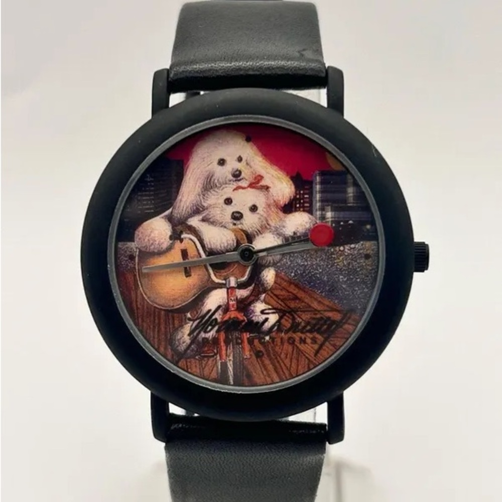 Vintage Black Watch Dogs bike guitar genuine leather unisex